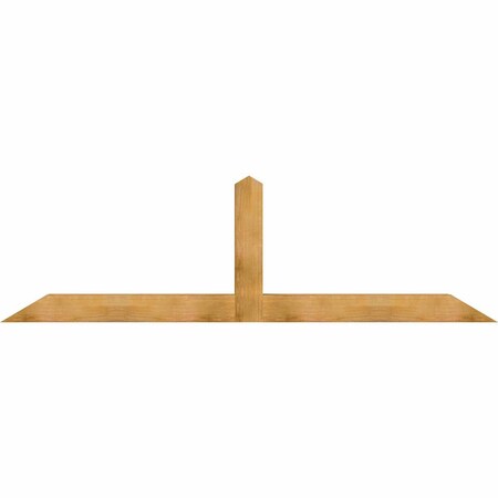 Ekena Millwork Portland Timber Gable Bracket, Western Red Cedar, 108"W x 31 1/2"H x 6"D x 6"F, 7/12 Pitch GBW108X31X0606POR00RWR